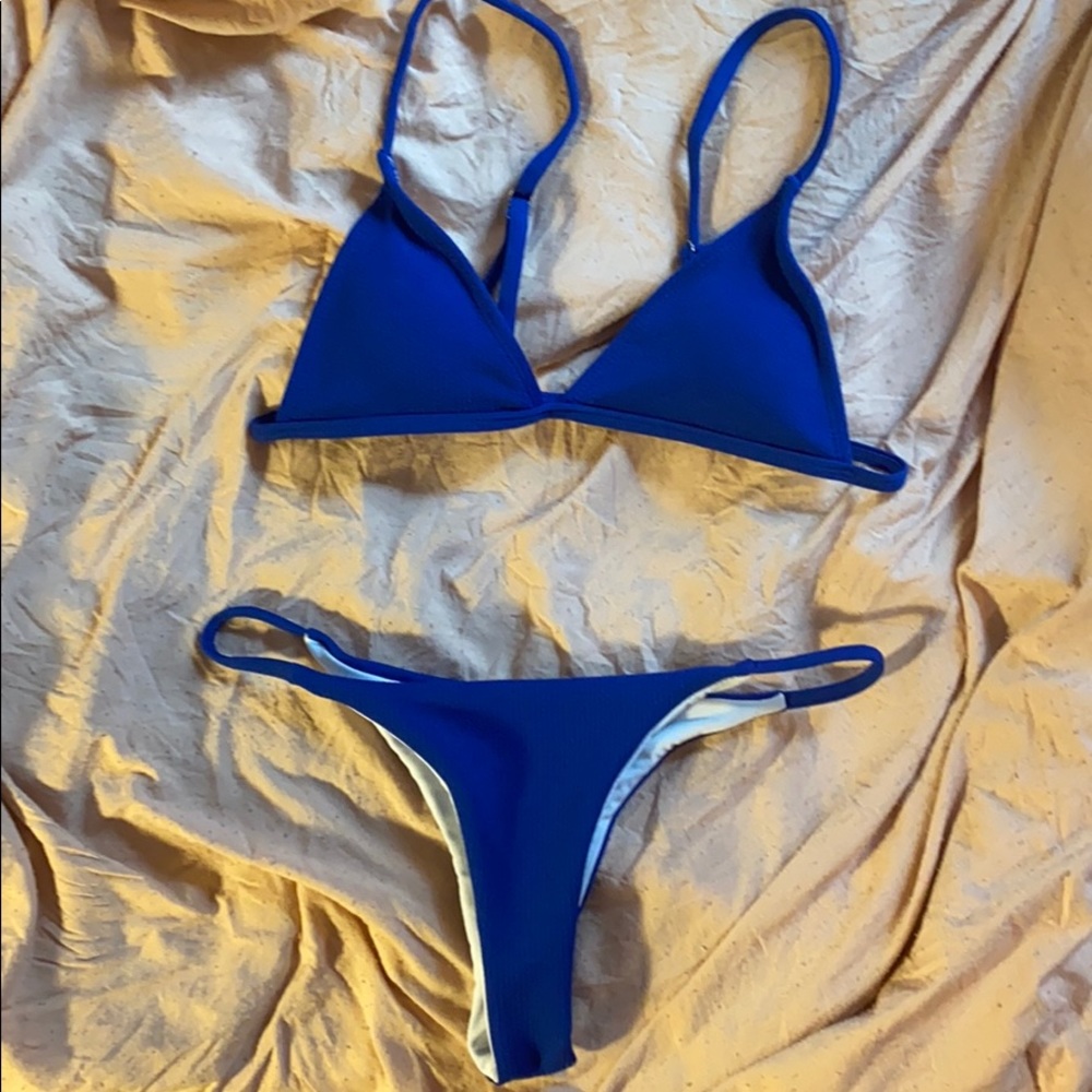 Blue bikini